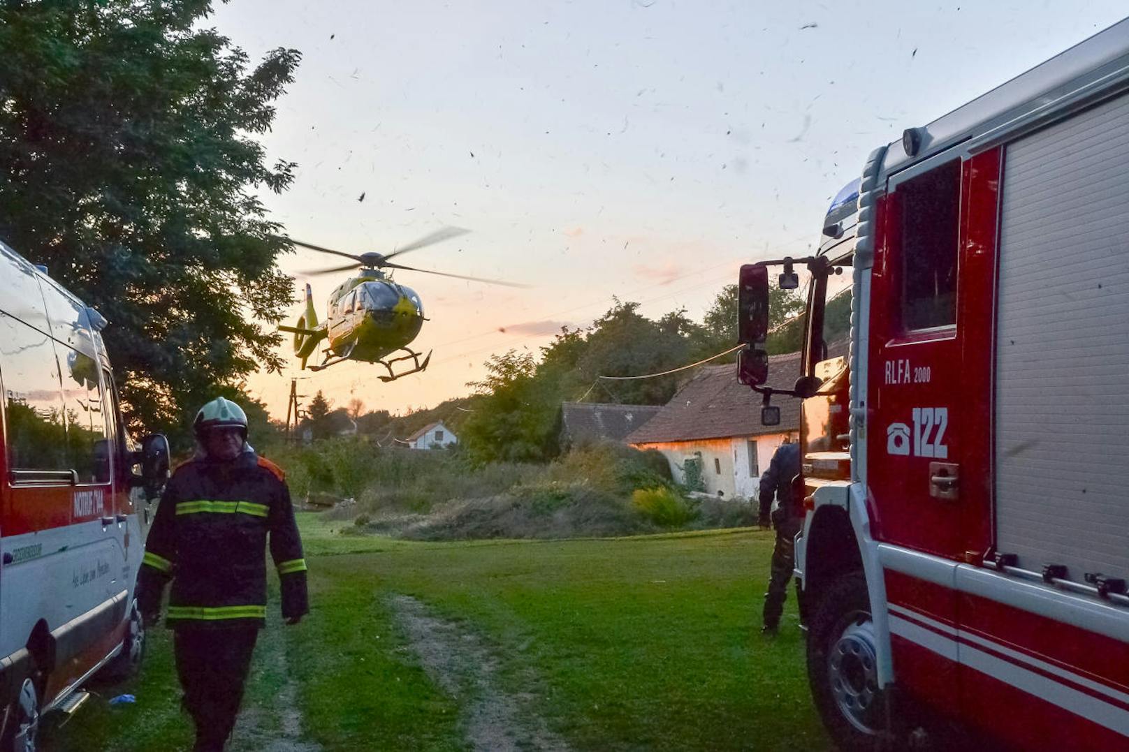 Der Rettungshubschrauber wurde alarmiert, der Schwerverletzte ins Spital geflogen.