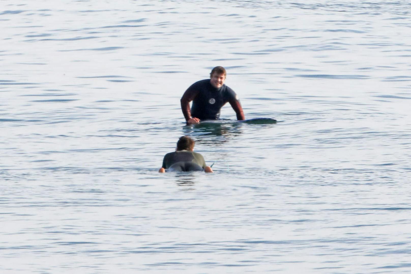 Spaß im Wasser: Liam Hemsworth und sein um 10 Jahre ältere Bruder Luke Hemsworth
