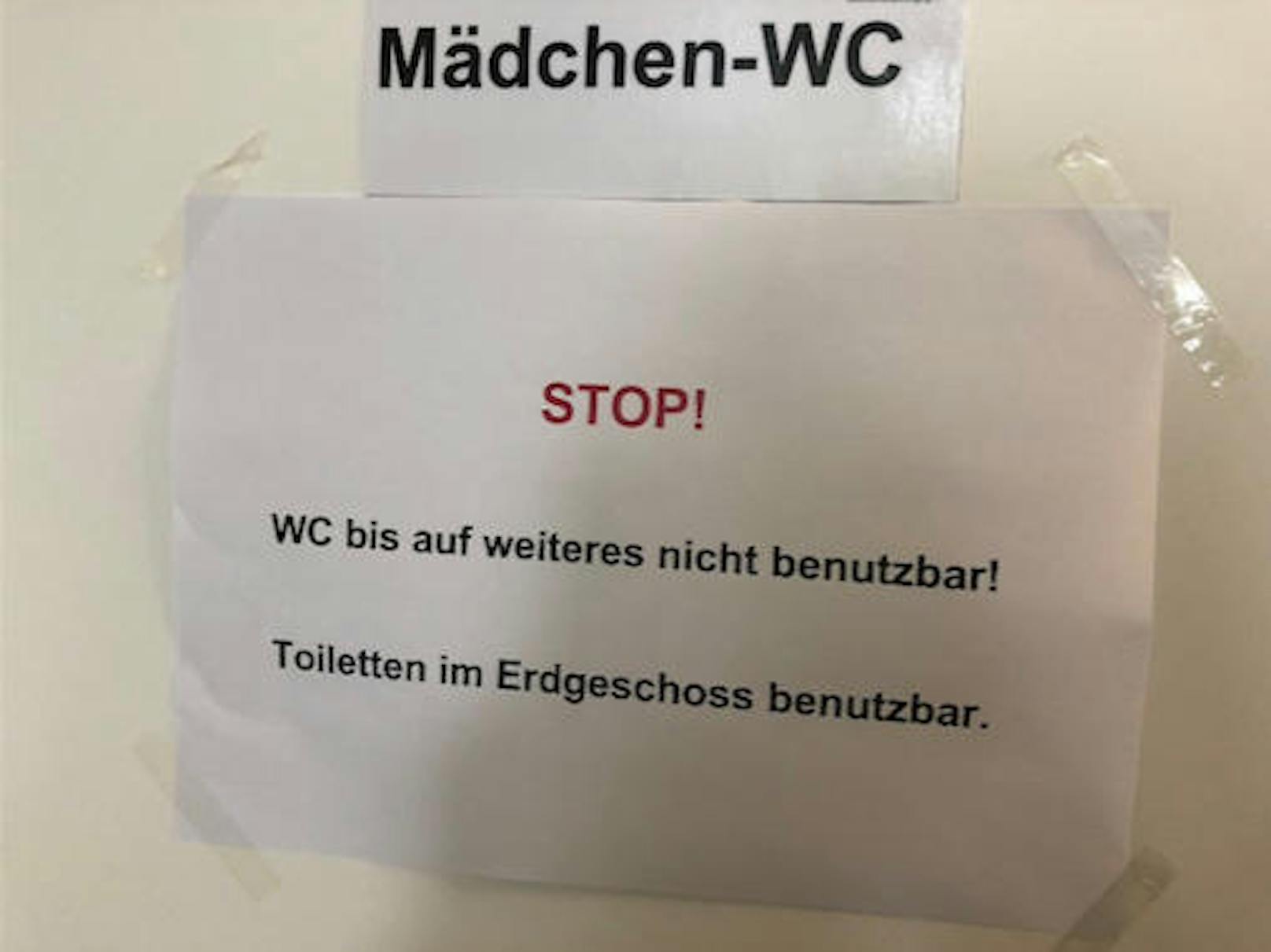 In einer Wiener Schule für Elementarpädadgogik froren am Montag (26. Februar) die Wasser-Leitungen zu: Fast alle Klos waren nicht benützbar.