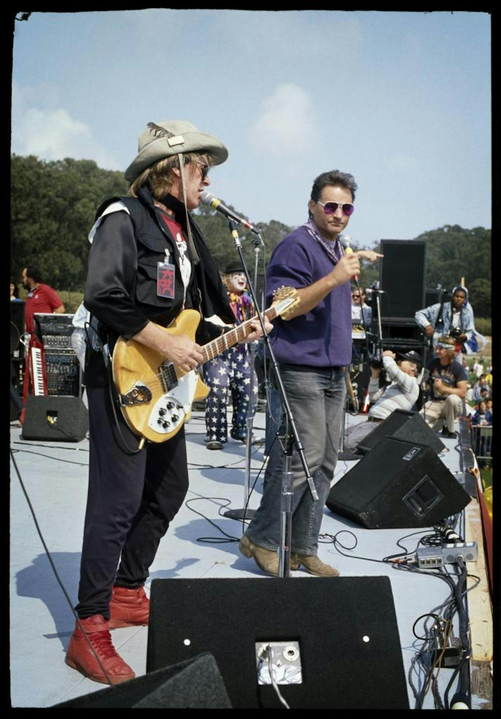 Paul Kantner und Marty Balin von Jefferson Airplane in San Francisco, 1987. 