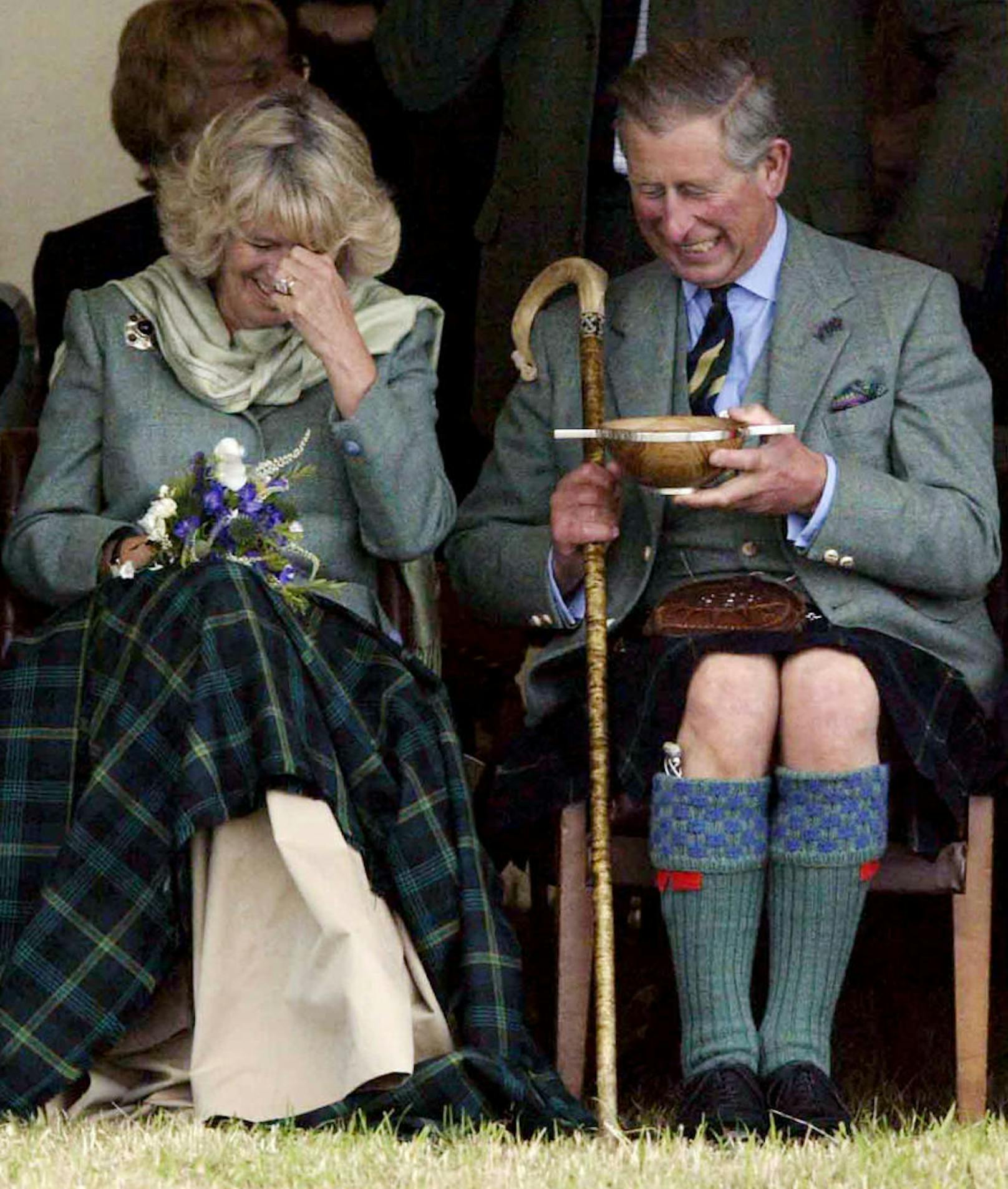 Prinz Charles und Camilla bei den Mey Highland Games in Caithness, im Norden Schottlands