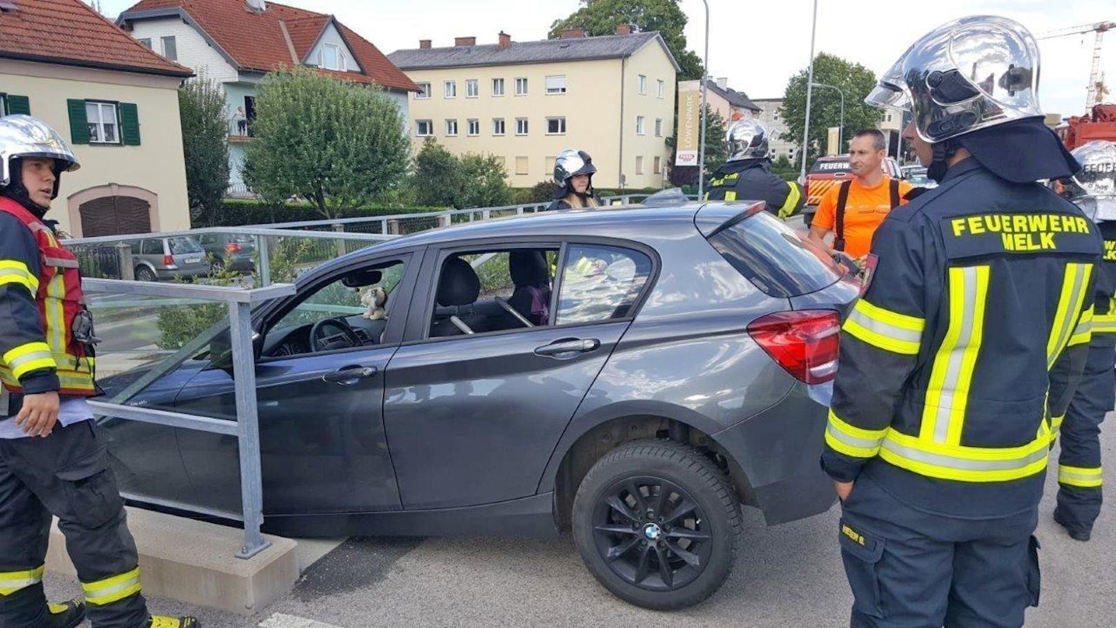 Ein Hoppala passierte auf einem Parkplatz vor einem EKZ in Melk.