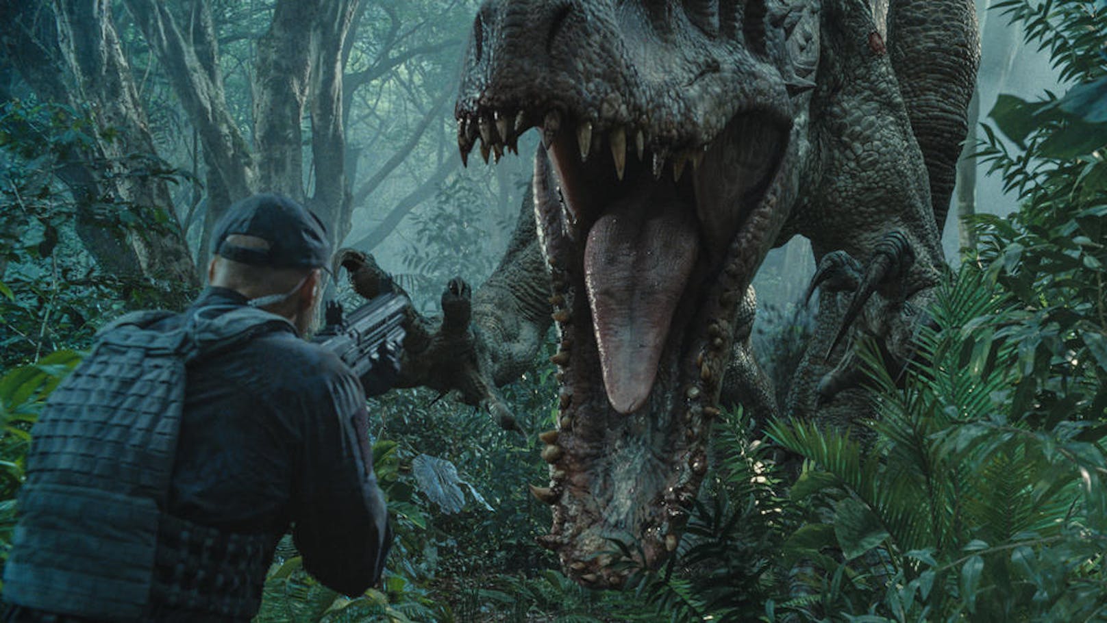 Der Indominus Rex (re.) in "Jurassic World"