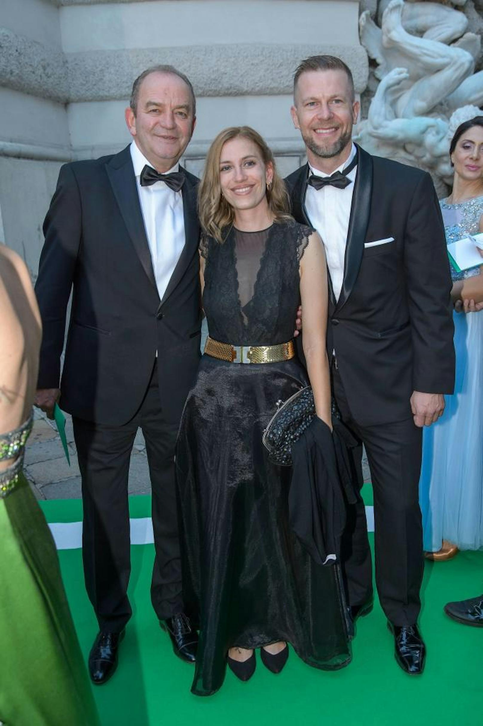 Herbert Prohaska mit Tochter Birgit und Schwiegersohn Andreas