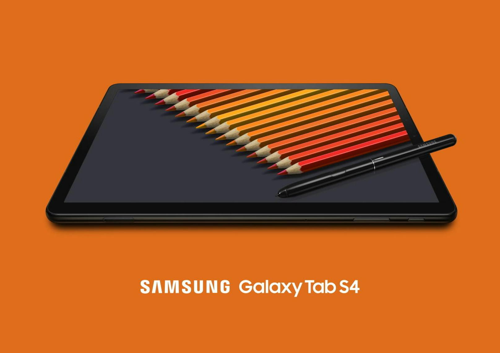 <b>03. August 2018:</b> Am 24. August bringt Samsung mit dem Galaxy Tab S4 ein neues Spitzen-Stift-Tablet auf den Markt. Das Display misst 10,5 Zoll (S3: 9,7 Zoll), die Auflösung wurde auf 2.560 x 1.600 Pixel erhöht. Im Inneren werkt ein Snapdragon 835 mit acht Kernen. Grundausstattung sind ein 4-GB-Arbeits- und 64- GB-Festspeicher. Die vier Lautsprecher "tuned by AKG" wurden ebenso wie der Akku leistungstechnisch aufgepeppt. Das S4 kostet in der Wifi-Version 699 Euro, für LTE zahlt man 759 Euro.
