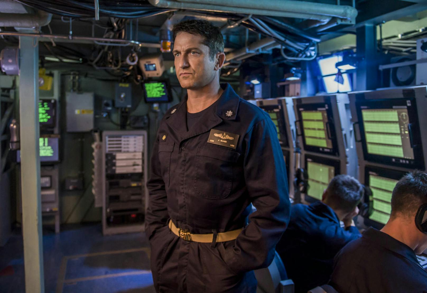 Captain Joe Glass (Gerard Butler) in seiner U-Boot- Kommando-Zentrale