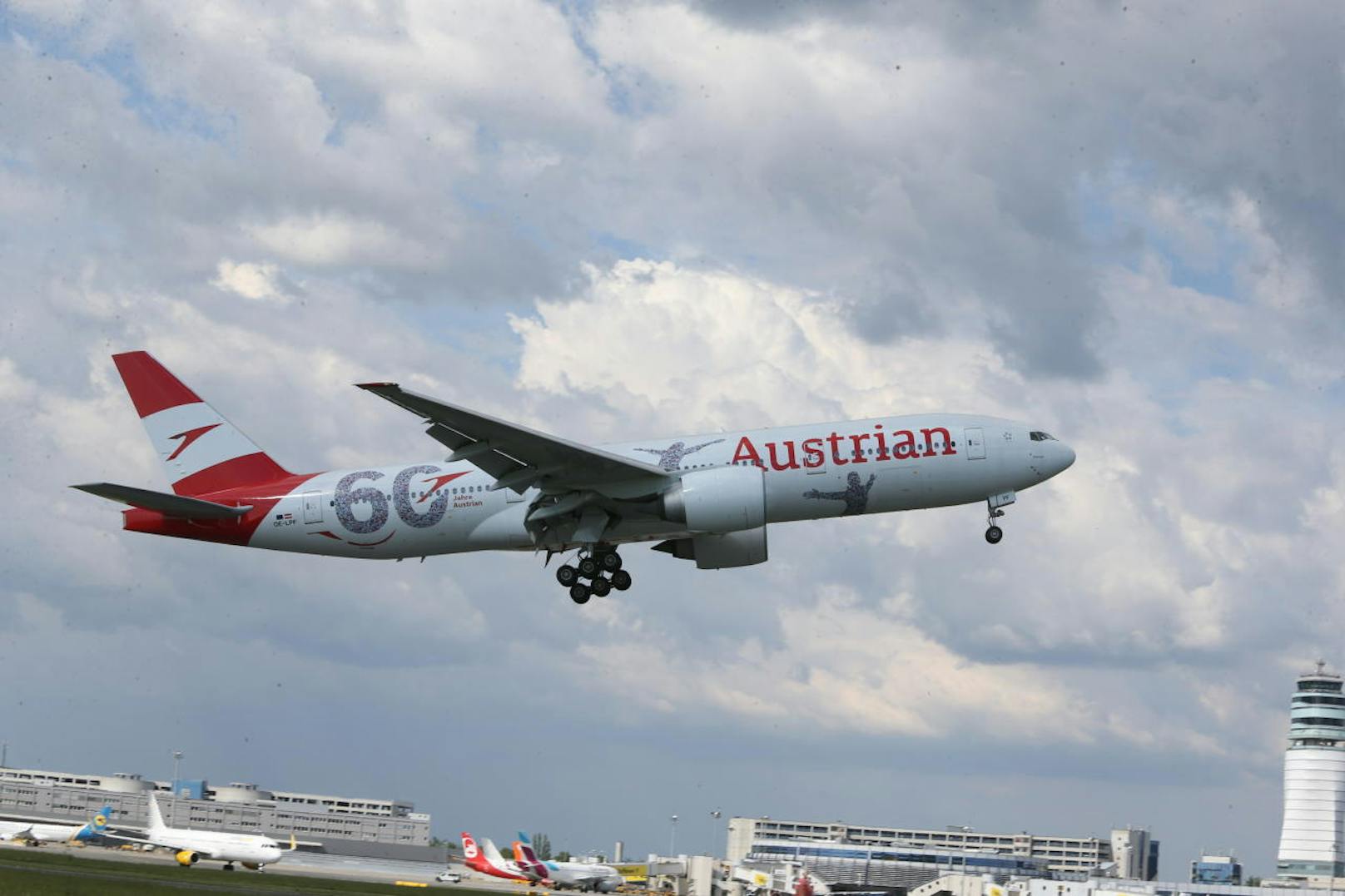 Die neue Boeing 777 ist am Dienstag in Wien eingetroffen.