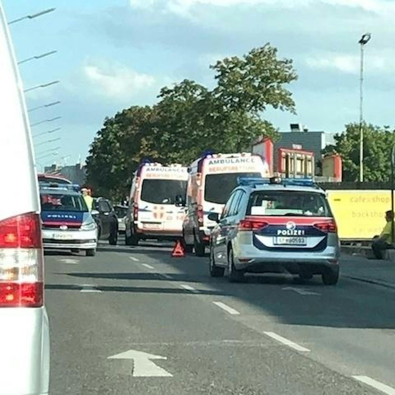 Schwerer Unfall am Abend in Wien-Floridsdorf. 