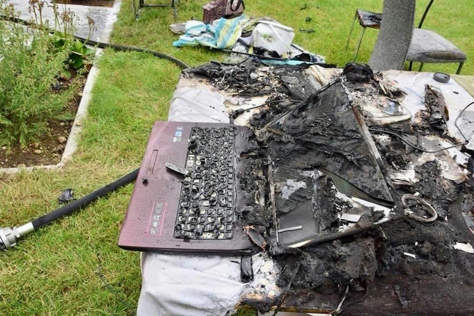 Der Brand dürfte vom Laptop ausgegangen sein.