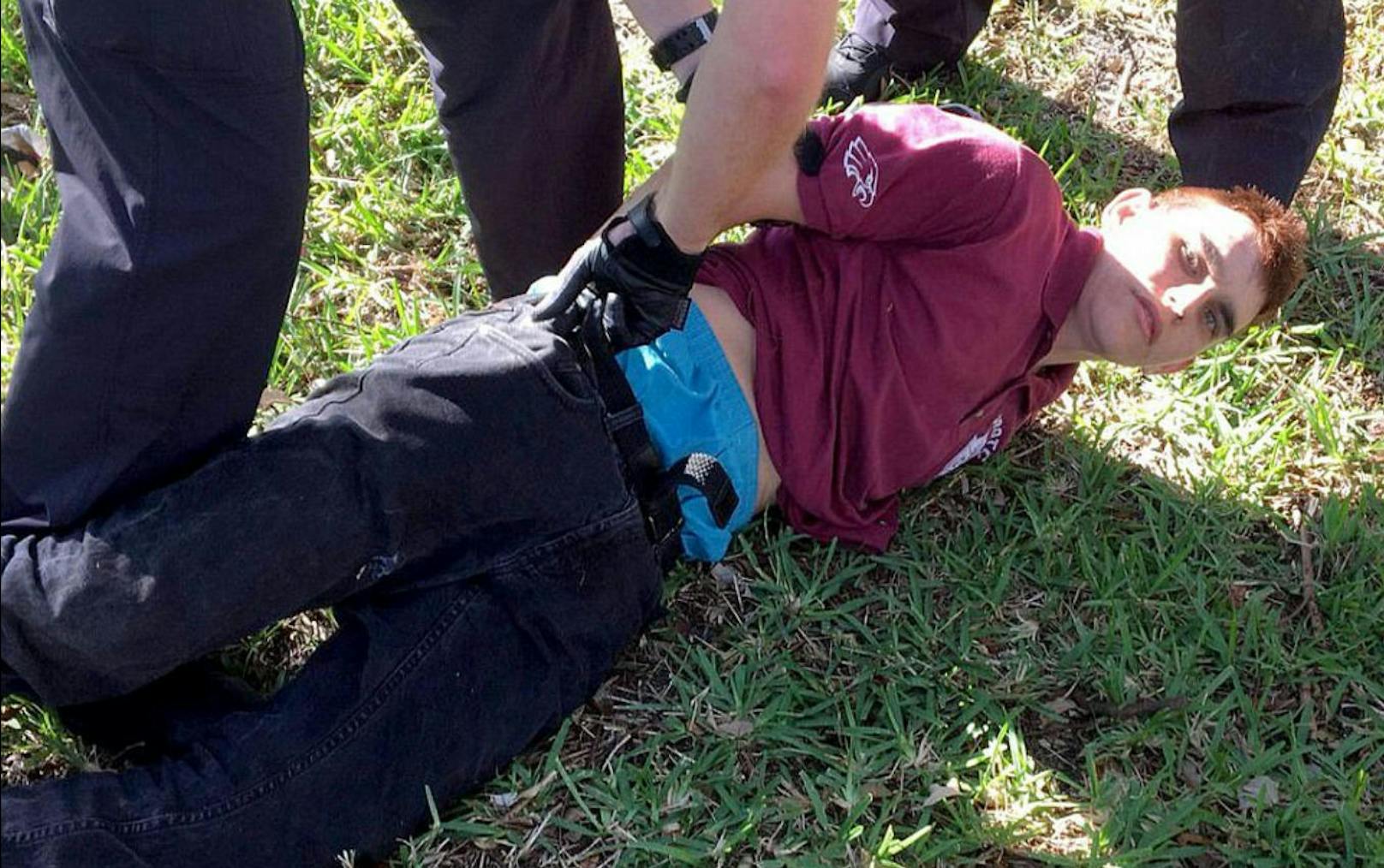 Amokschütze Nikolas Cruz bei seiner Festnahme. Credit: Privat