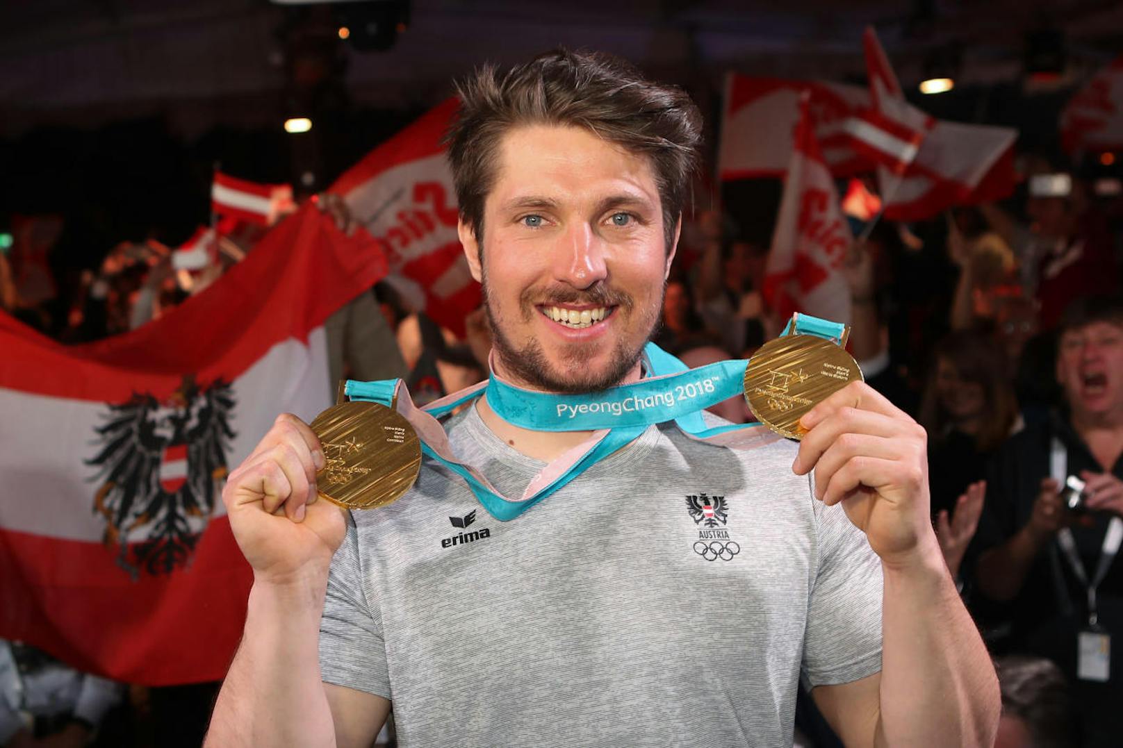 Marcel Hirscher ist Österreichs Abräumer bei den Olympischen Spielen in Pyeongchang. Der Salzburger vergoldete seine Karriere gleich doppelt, triumphierte in der Alpinen Kombination und im Riesentorlauf. Da schmerzte der Ausfall im Slalom kaum.