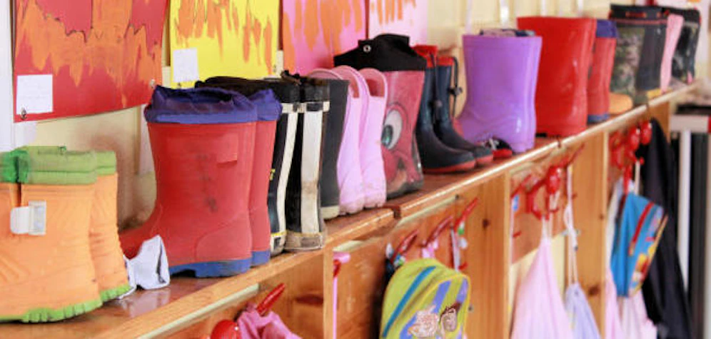 inside of classroom in a kindergarten