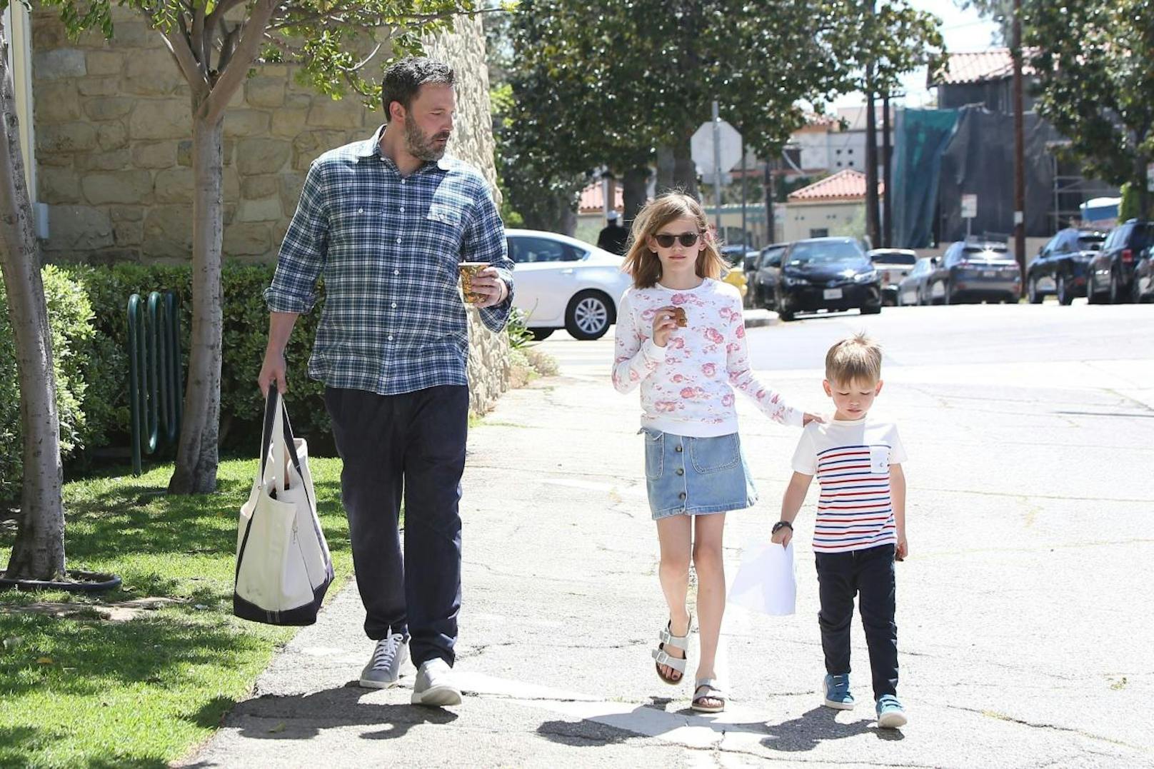 Ben Affleck mit Tochter Violet und Sohn Samuel