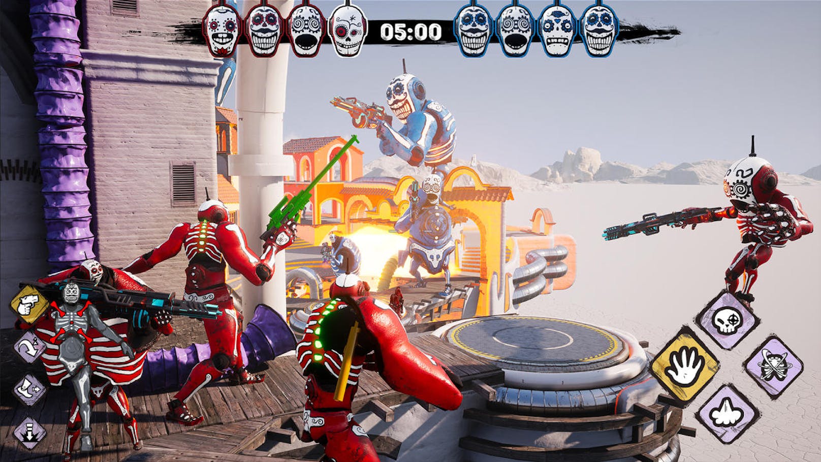 Morphies Law von Cosmocope: Dieses einzigartige, Team-basierte Kampfspiel ist ab sofort im Nintendo eShop verfügbar. Auf bis zu acht Spieler wartet jede Menge morphologischer Action: Je nach Treffer wachsen oder schrumpfen die Körperteile der Formwandler-Roboter, wodurch sich auch ihre Fähigkeiten ändern.