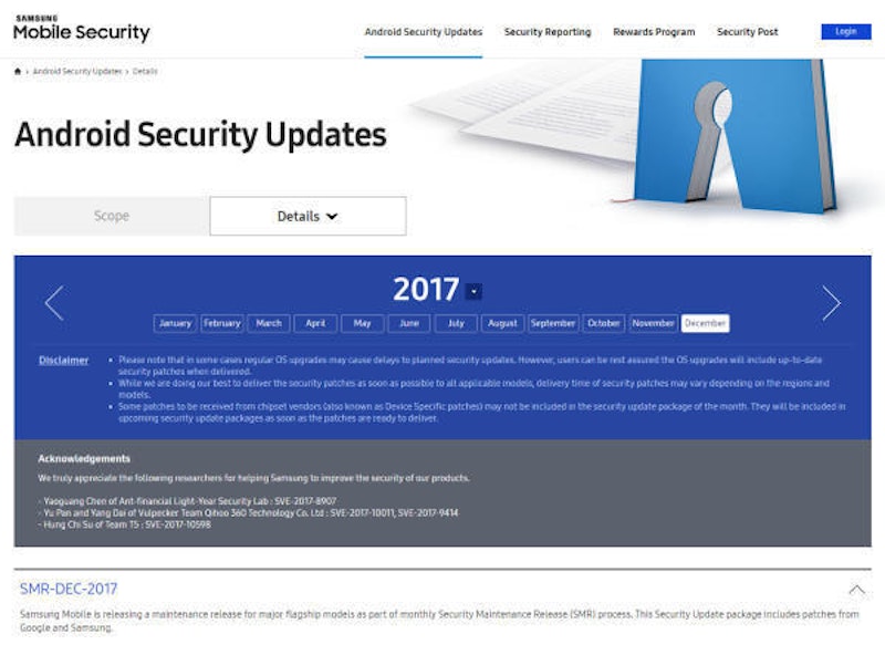 Dennoch wird empfohlen, die Aktualisierung so schnell wie möglich durchzuführen. Auch Samsung berichtet auf seiner Website von den Sicherheitslücken und stellt ein Update-Paket für seine Geräte bereit. <a href="https://security.samsungmobile.com/securityUpdate.smsb" target="_blank">Zur Samsung-Seite.</a>