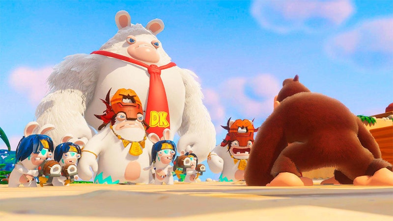 Mario + Rabbids Kingdom Battle war eine doppelte Überraschung im Jahr 2017. Zunächst war da die bloße Existenz dieses komplett verrückten Crossovers - und dann natürlich, wie gut das von Ubisoft entwickelte Spiel war. Das vereinfachte Taktik-Gameplay zog viele Nintendo-Switch-Besitzer in seinen Bann. Jetzt legen Ubisoft und Nintendo nach: Donkey Kong sorgt in einer DLC-Kampagne für Furore.