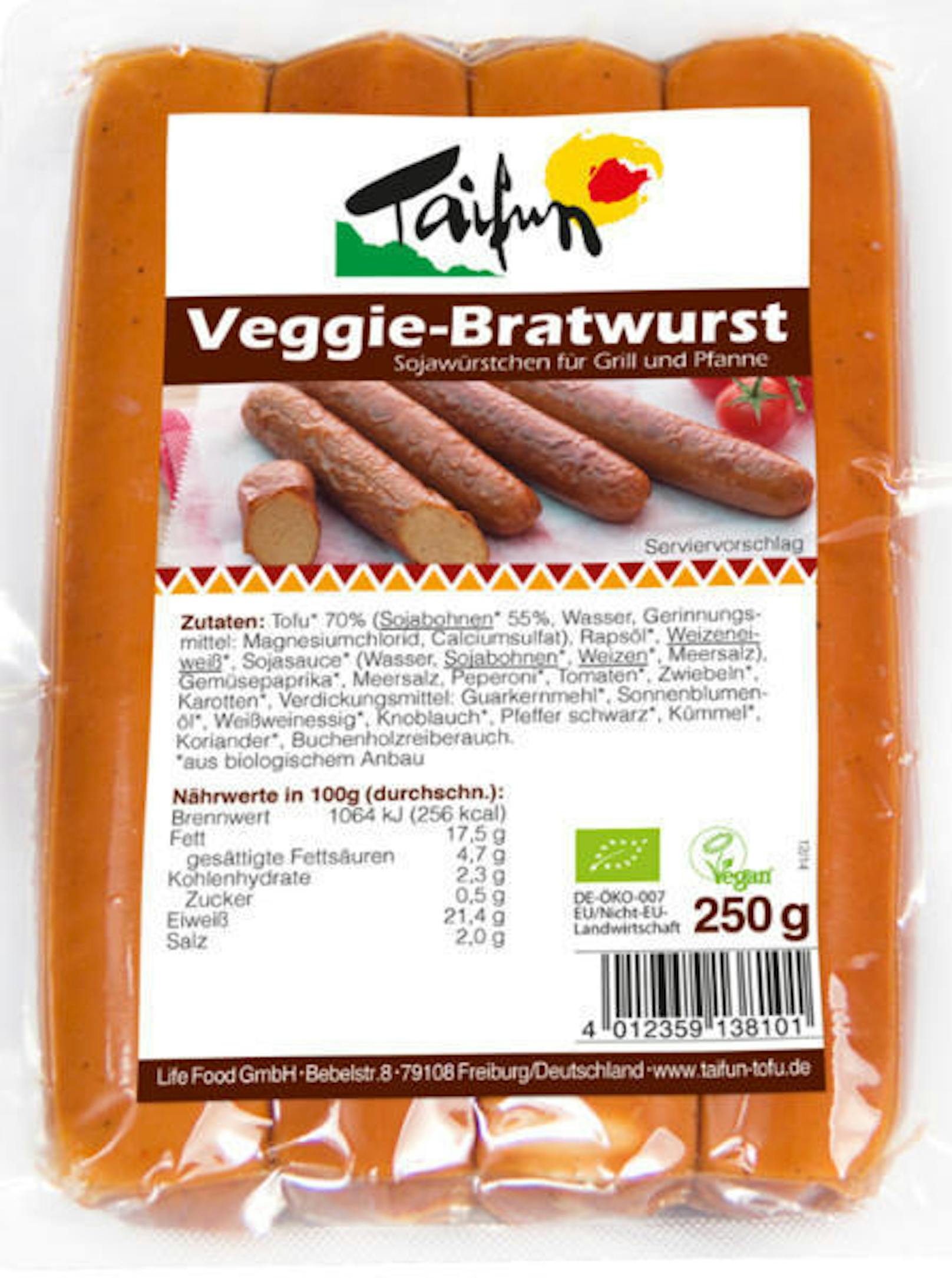 ... der "Veggie-Bratwurst" von Taifun.