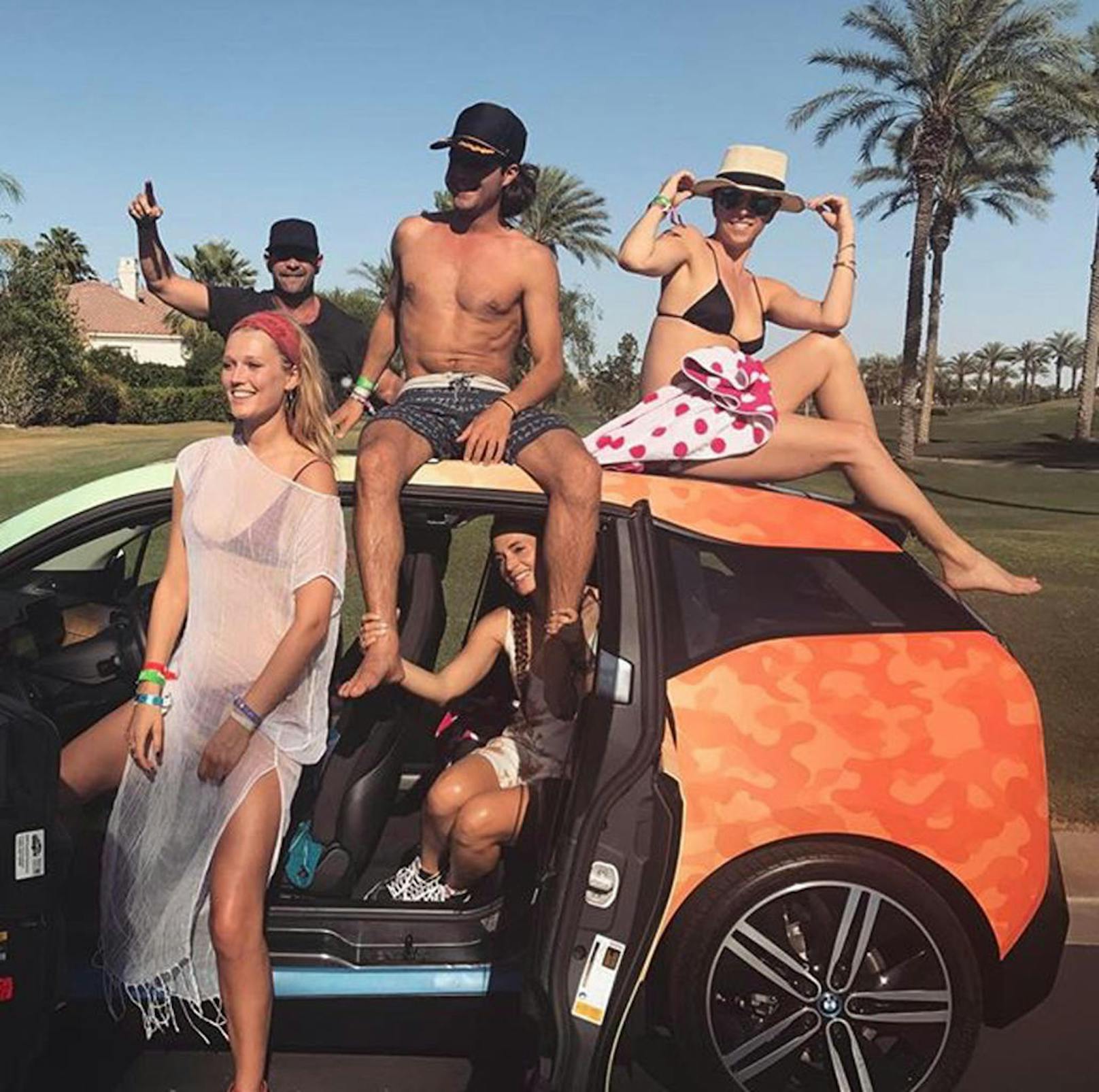 Toni Garn mit Freunden beim Coachella 2017