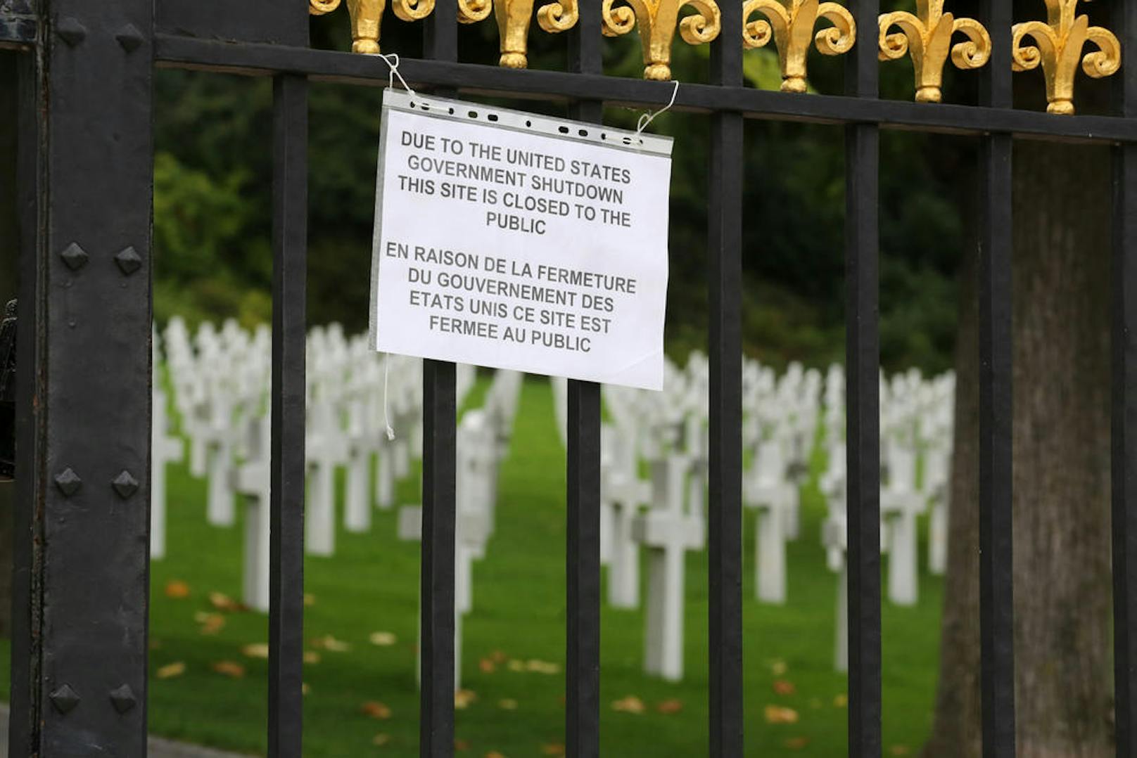 Sogar der Amerikanische Friedhof in Paris bleibt geschlossen.
