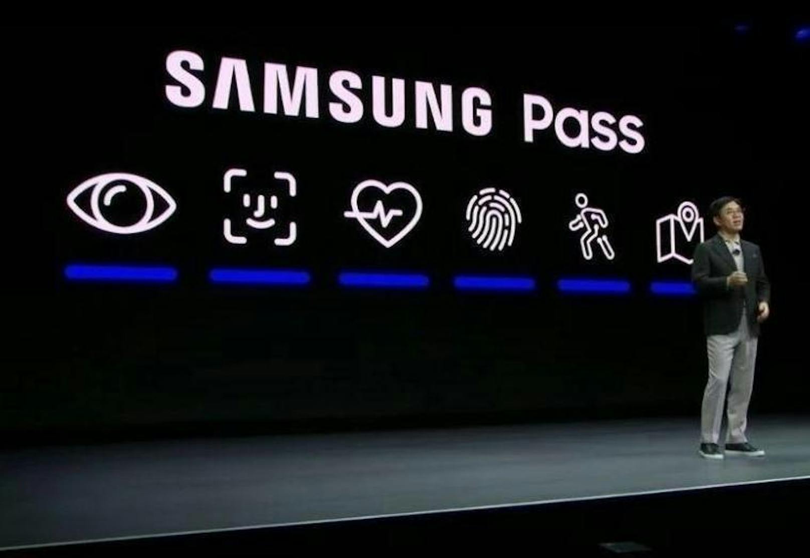 Bei einer Präsentation von Samsung waren im Hintergrund diese Symbole 15 Sekunden lang zu sehen.