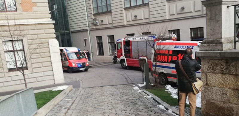 Einsatz beim Museum für angewandte Kunst. 