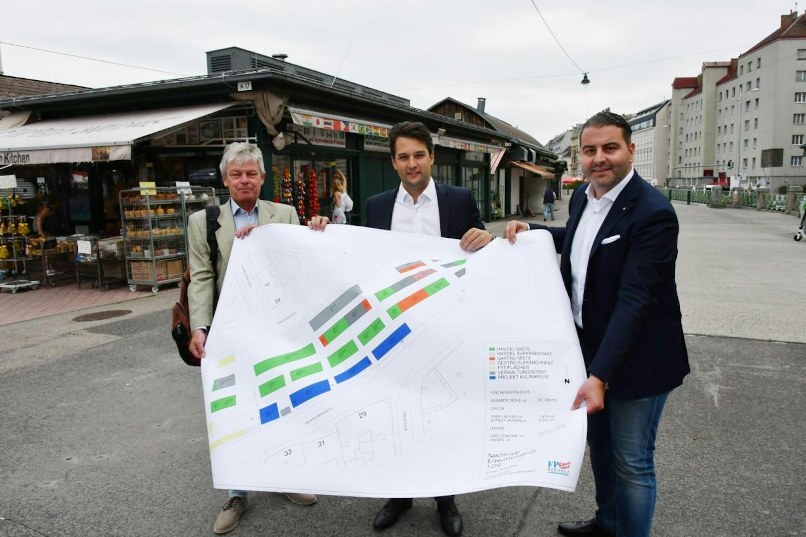 Die FPÖ Wien präsentierte ihre Pläne, um mehr regionale Angebote am Wiener Naschmarkt umzusetzen.