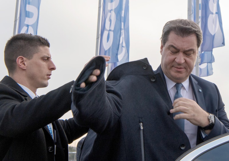 Markus Söder vor dem CSU-Parteitag in München.