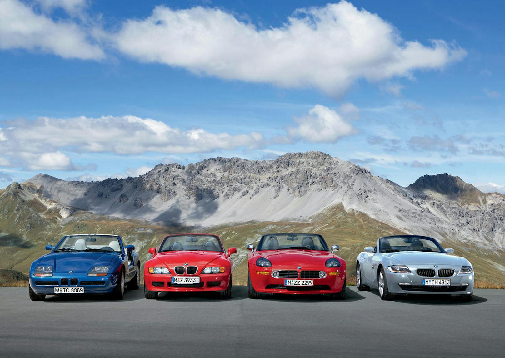 Die BMW-«Roadster» Z1, Z3, Z8 und Z4. Der Z4 löste 2002 den Z3 ab.