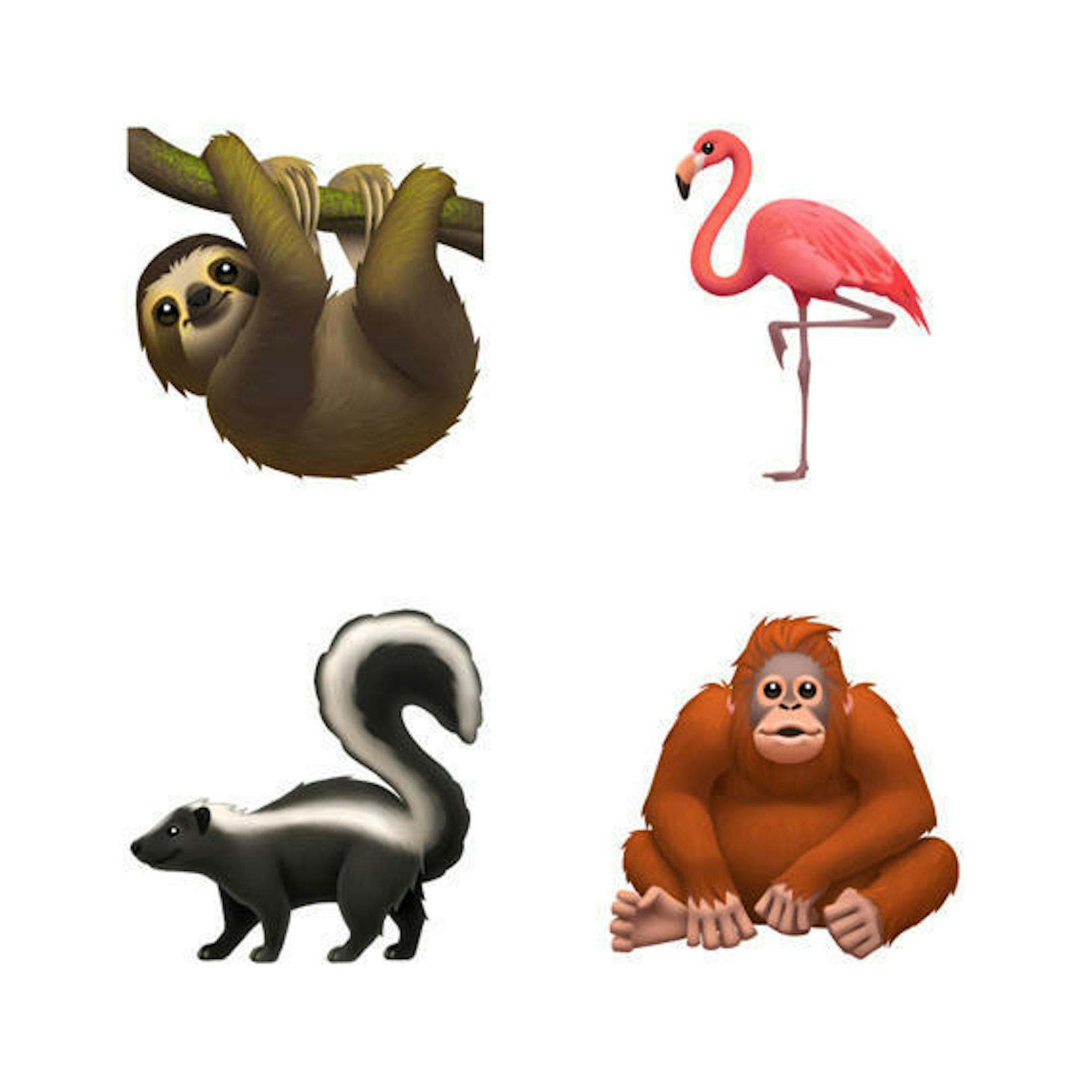 Apropos Emojis: Auch in diesem Jahr gibt es ein großes <b>Emoji-Update</b>. Dieses kommt mit iOS 13 auf dein iPhone. Darunter sind 59 völlig neue Piktogramme, darunter ein Flamingo, ein Otter oder etwa ein Stinktier.