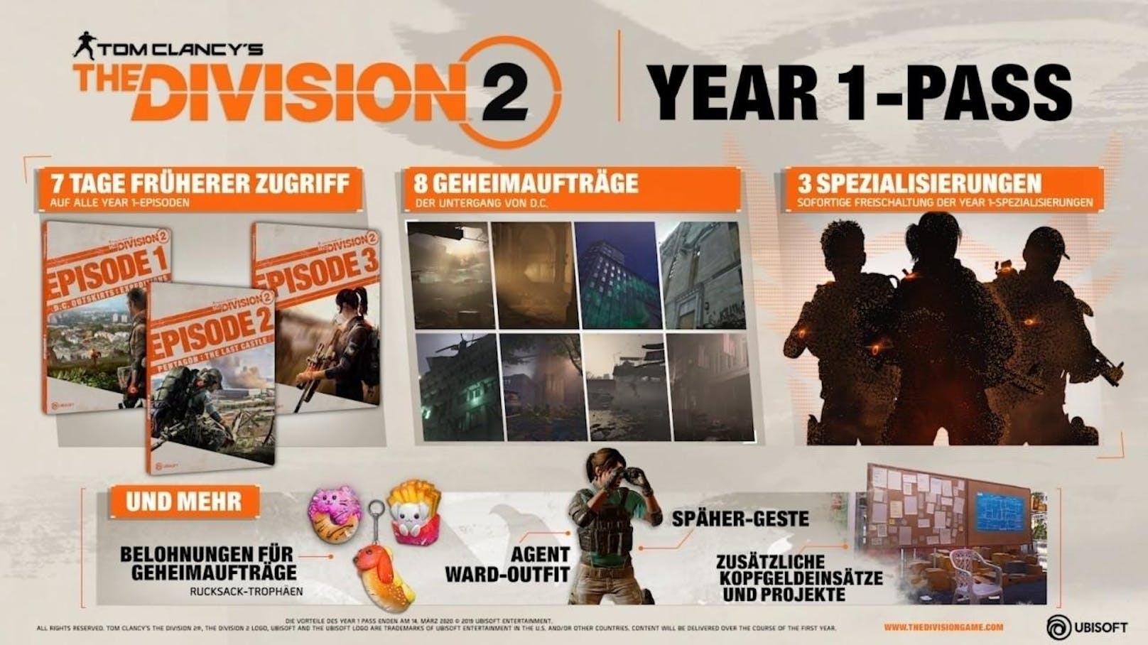 Ubisoft veröffentlicht ein neues Video zu den Post-Launch-Inhalten von Tom Clancy's The Division 2. Zusätzlich gibt es einen ersten Einblick in Operation "Dunkle Stunden", dem ersten 8-Spieler-Raid in der Geschichte von Tom Clancy's The Division. Das Spiel erscheint am 15. März 2019 weltweit für die Xbox One, die PlayStation 4 und den Windows PC.