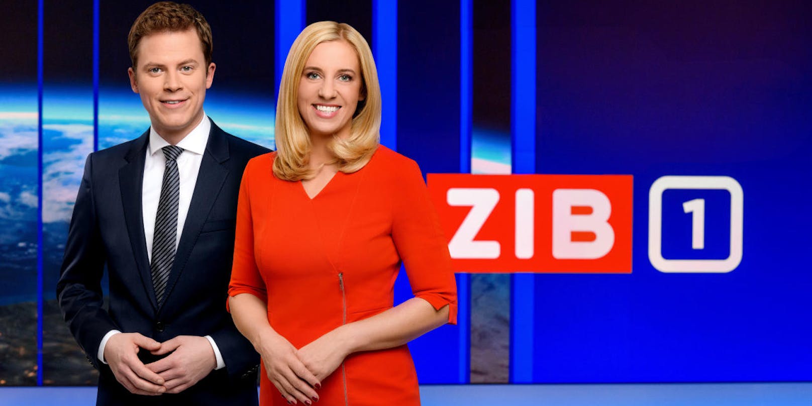 Erneuerte "ZIB 1" seit Ostern: "Zeit im Bild" - Tobias Pötzelsberger und Susanne Höggerl moderieren.