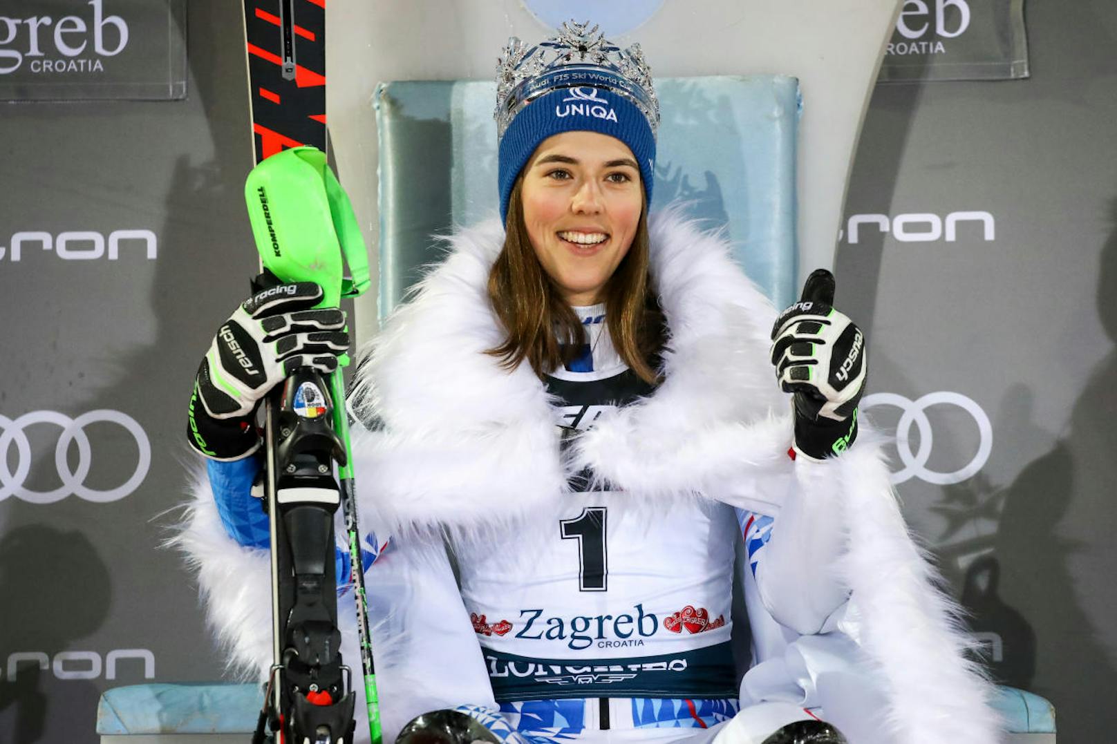 Petra Vlhova (Slowakei) kürte sich im Slalom von Zagreb souverän zur Kristall-Königin. 1,31 Sekunden verlor Mikaela Shiffrin (USA). Katharina Liensberger lag als Dritte bereits 3,49 Sekunden hinten.