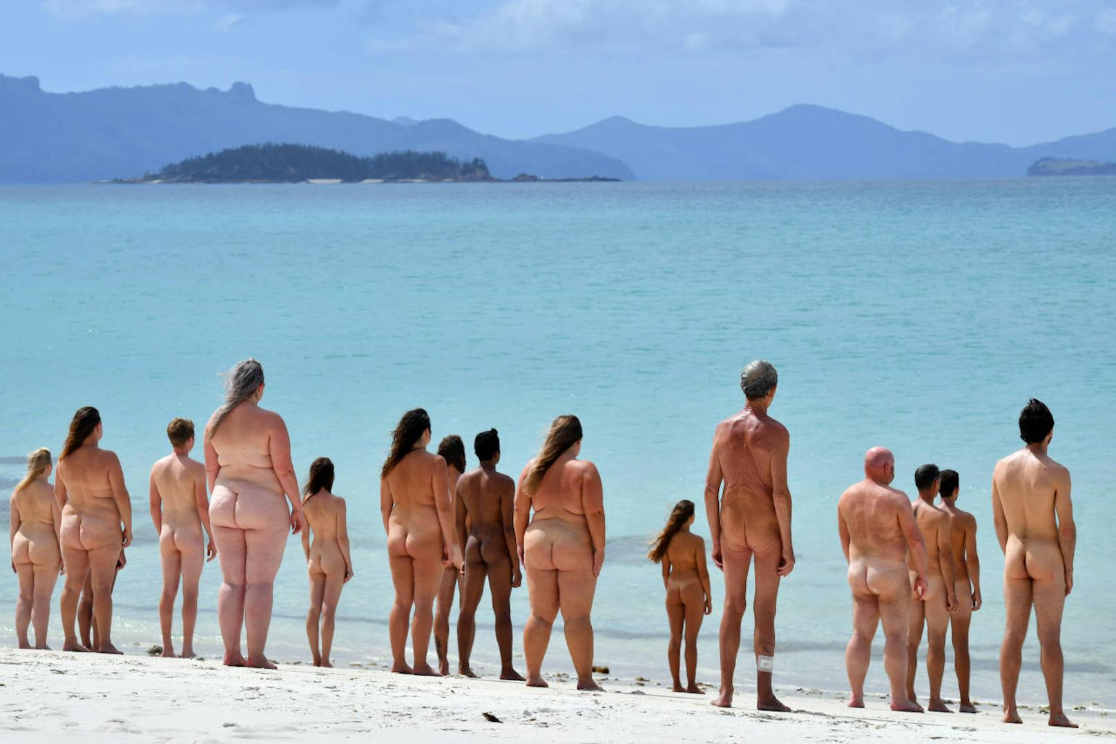 An den Bikinistreifen sieht man, dass FKK in Australien nicht besonders weit verbreitet ist.