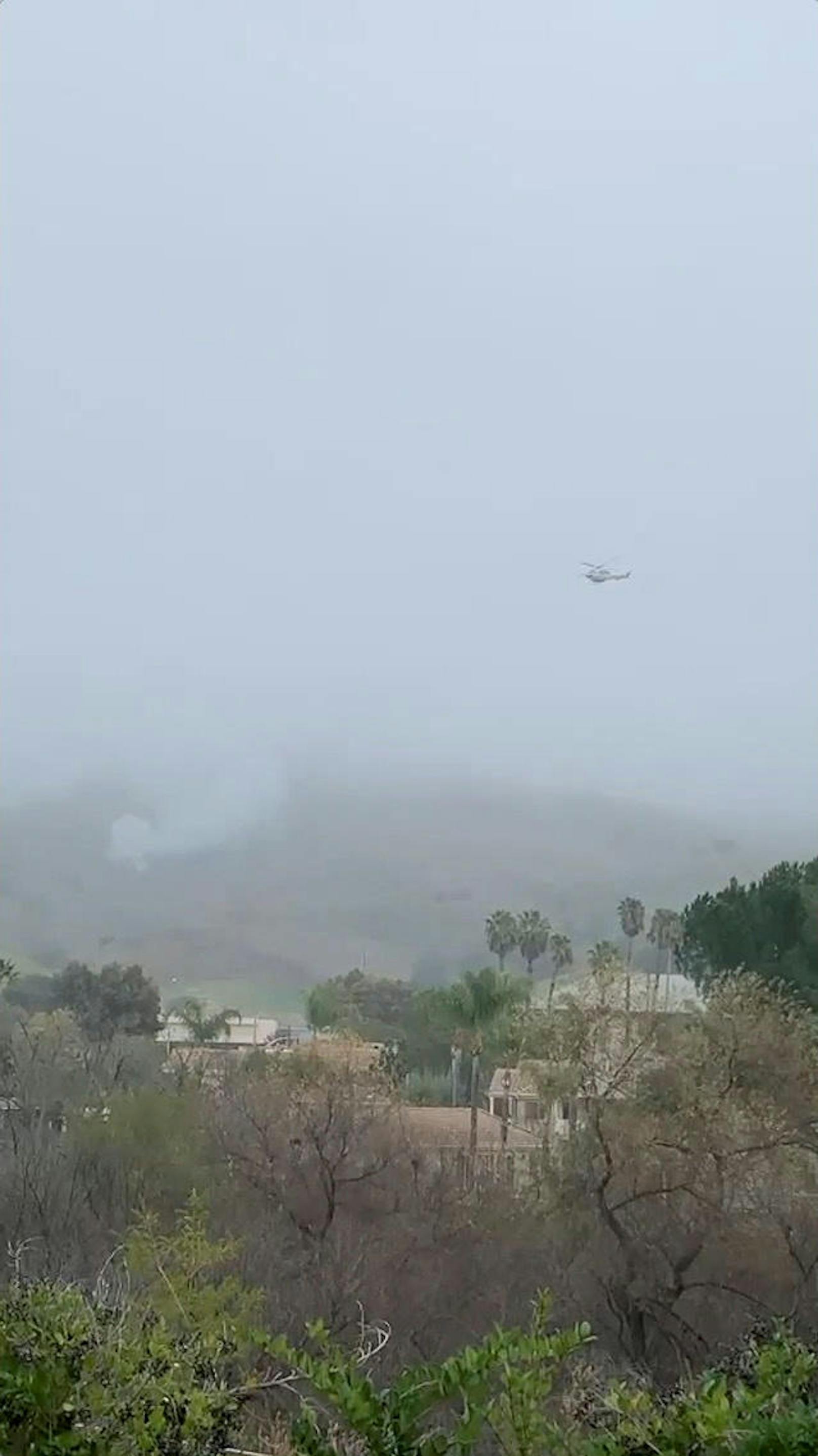 Ein Augenzeuge berichtete laut L.A.Times, "dass der Hubschrauber ungewöhnlich tief geflogen und im Nebel verschwunden sei, danach habe es einen großen Feuerball gegeben".