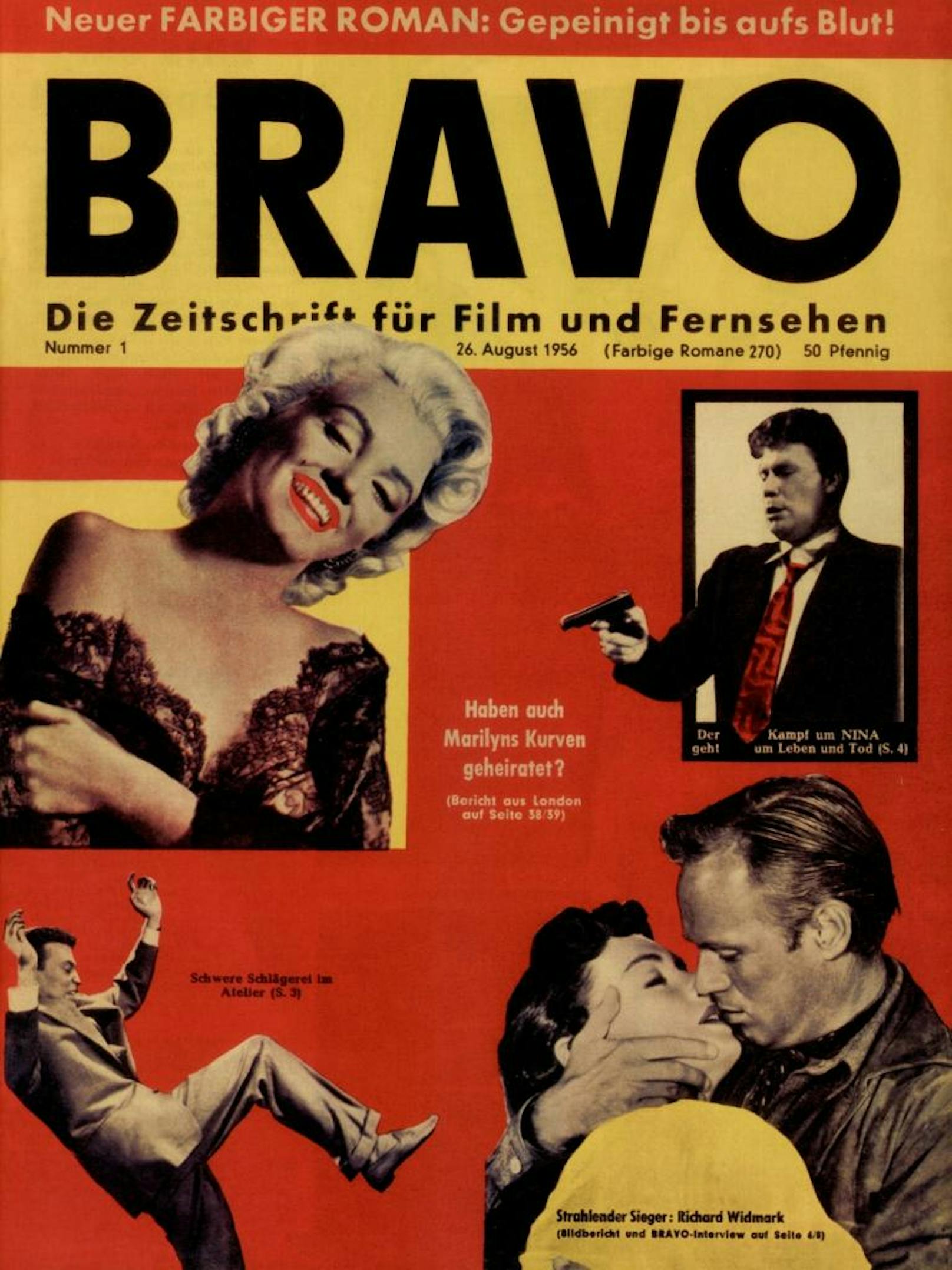 Die ersten BRAVO-Coverstars 1956 waren Marilyn Monroe und Richard Widmark