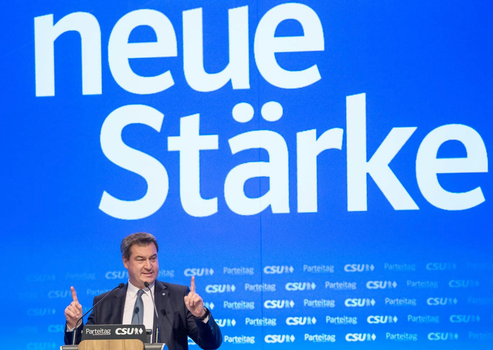 <b>Markus Söder</b> ist der Chef der Christlich Sozialen Union (CSU) Bayerns. Er folgt damit Horst Seehofer an der Parteispitze nach.
