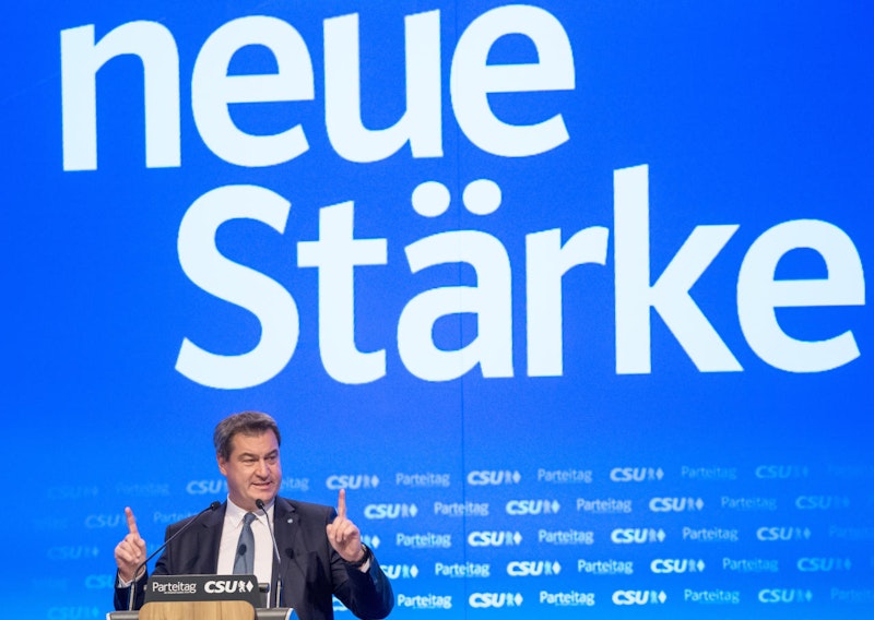 <b>Markus Söder</b> ist der Chef der Christlich Sozialen Union (CSU) Bayerns. Er folgt damit Horst Seehofer an der Parteispitze nach.
