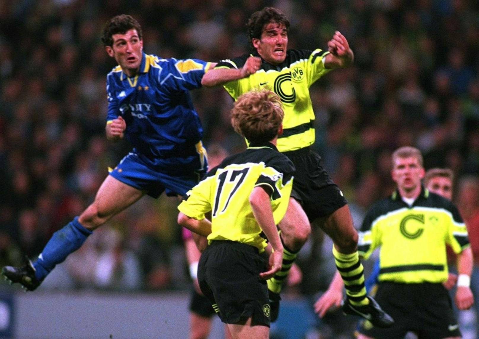1997 stieg das Endspiel erneut in München. Dortmund nahm es mit Juventus Turin auf.