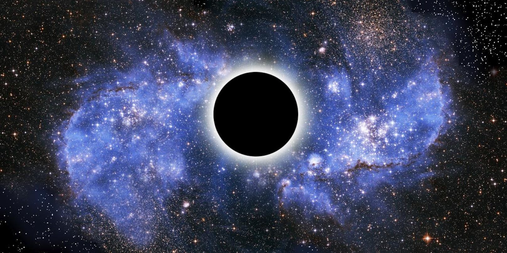Ein Schwarzes Loch ist ein Objekt, dessen Masse auf ein extrem kleines Volumen, eine sogenannte Singularität, konzentriert ist. Sie erzeugt in ihrer unmittelbaren Umgebung eine so starke Gravitation, dass nicht einmal Licht von dort entkommen kann. Die äußere Grenze dieses Bereiches wird Ereignishorizont genannt. Innerhalb eines Ereignishorizonts kann sich nichts von der Singularität entfernen.