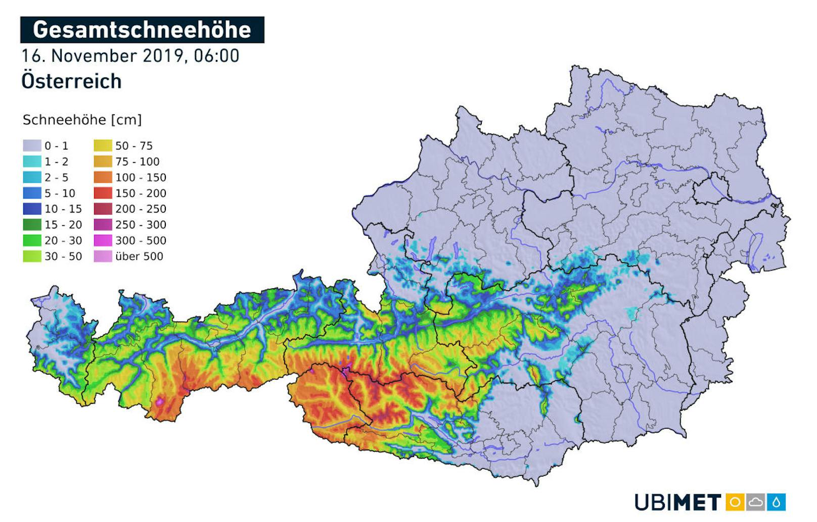 Die Wetterkarten von Ubimet stellen die aktuellen Wetterverhältnisse grafisch dar.