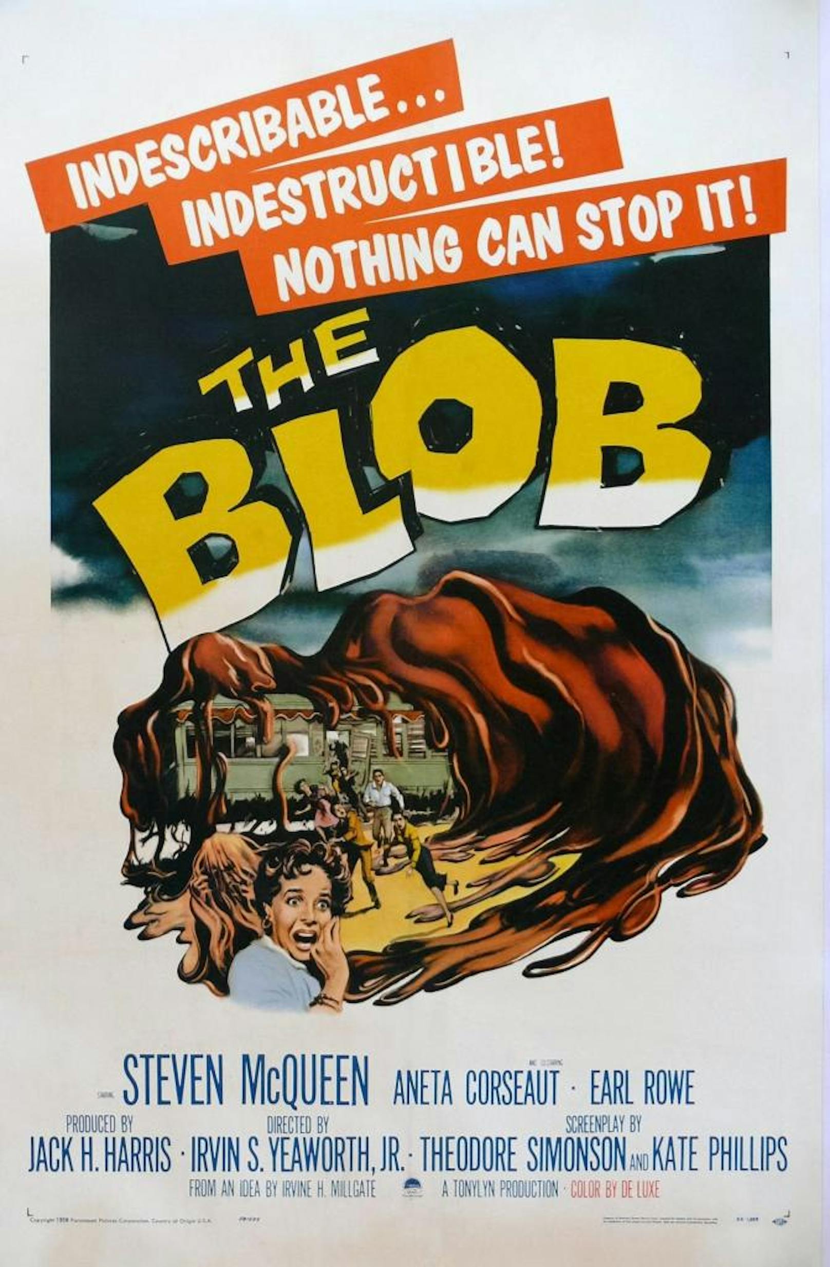 Seinen Namen hat Blob vom gleichnamigen Science-Fiction Horrorfilm aus dem Jahr 1958, in dem ein außerirdisches Wesen auf der Erde einfällt und Menschen verschlingt.