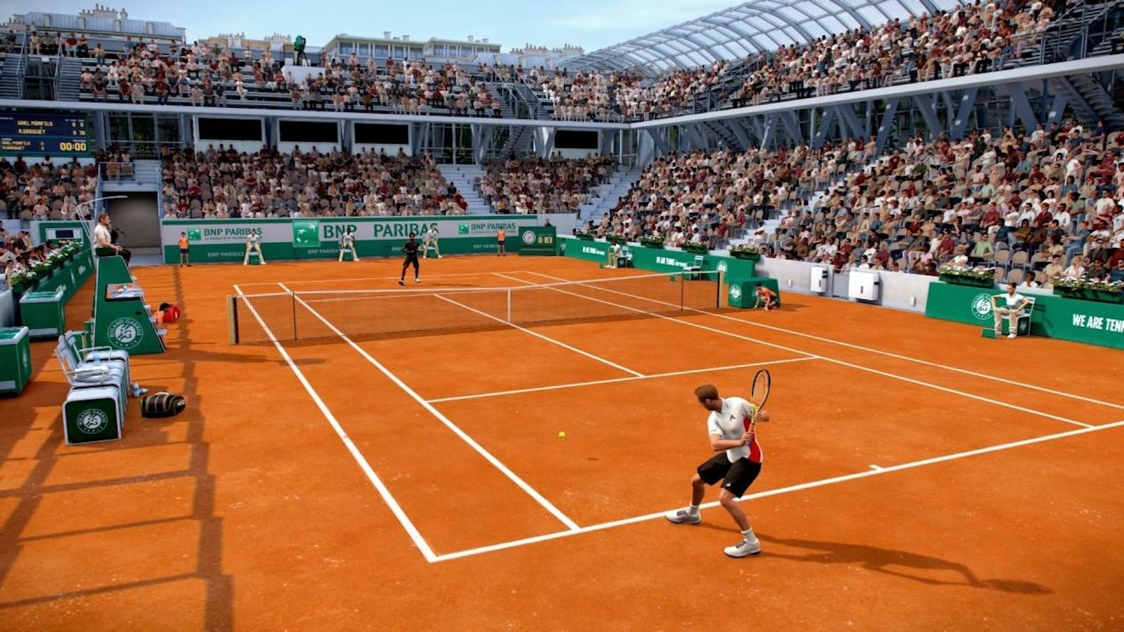 <b>25. Mai 2019:</b> Tennis World Tour Roland-Garros Edition ist ab sofort digital für PC, PlayStation 4, Xbox One und Nintendo Switch erhältlich. Fans in Deutschland, Österreich und der Schweiz können den Titel ebenfalls im Handel erwerben. Mit einigen neuen Inhalten und allen Updates der letzten Monate meldet sich die Tennissimulation zurück. Ab sofort nehmen die Spieler mit den besten Tennisspielern der Welt an bedeutenden Matches auf den restaurierten, berühmten Plätzen des Roland Garros teil. Die neuesten Zugänge zum bereits umfassenden Kader des Spiels sind Rafael Nadal, mehrfacher Sieger im Roland Garros und Kristina Mladenovic, eine der weltweit besten Spielerinnen.