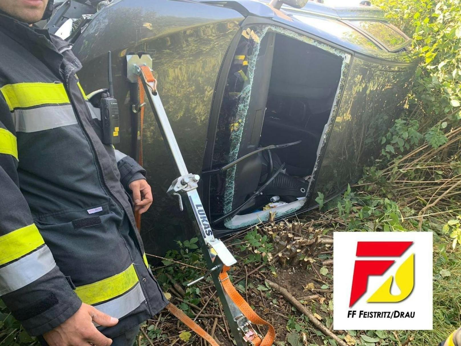 Verkehrsunfall wegen Wespe in Paternion am 27. August 2019.