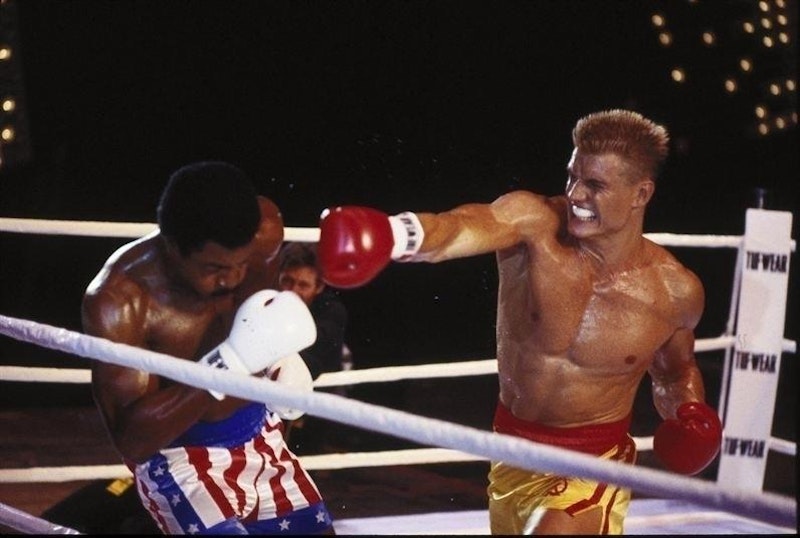 ... Apollo Creed (Carl Weathers) im Ring.