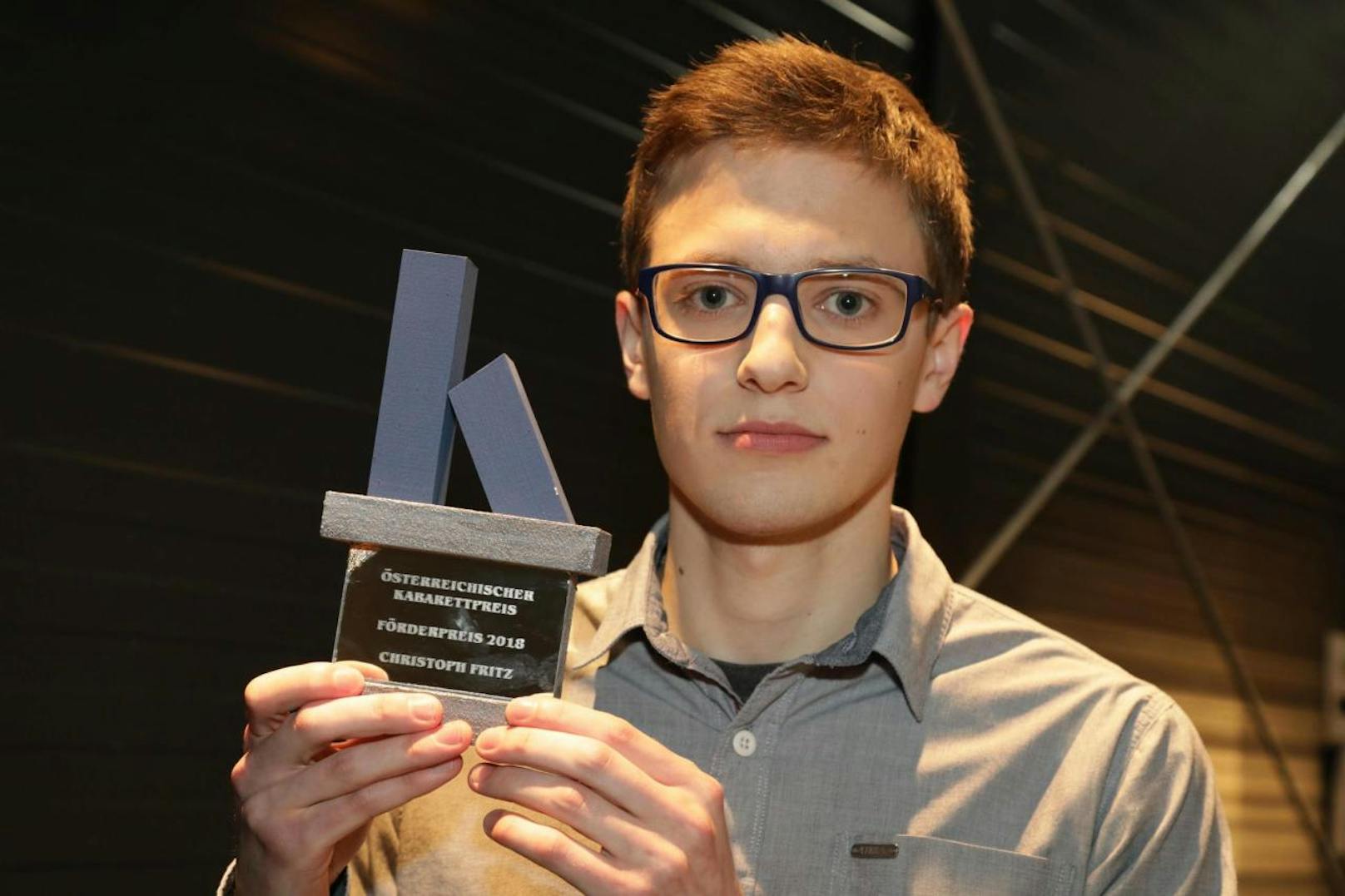 Christoph Fritz wurde im November mit dem Förderpreis des Österreichischen Kabarettpreises ausgezeichnet. Er tritt am 21.2. in "Quatsch Comedy Club" auf.