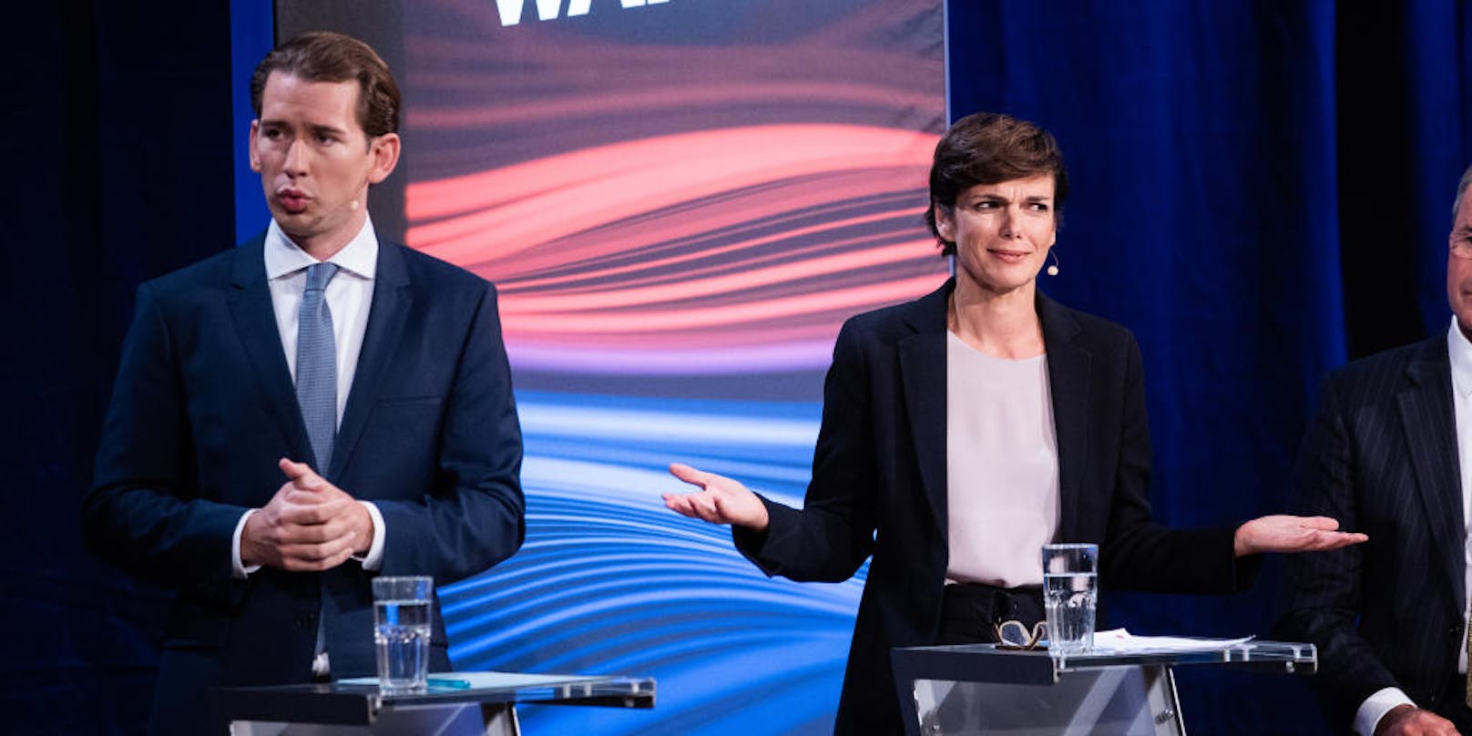 Die Spitzenkandidaten Sebastian Kurz (ÖVP) und Pamela Rendi-Wagner (SPÖ)
