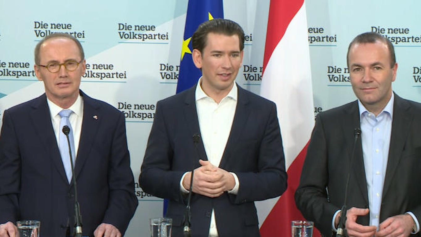 Bei der Pressekonferenz mit dabei war auch EVP-Spitzenkandidat Markus Weber. 