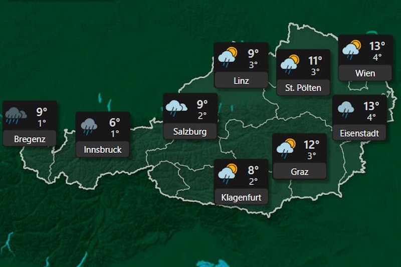 Die Wetterprognose für Mittwoch, 5. Februar 2020