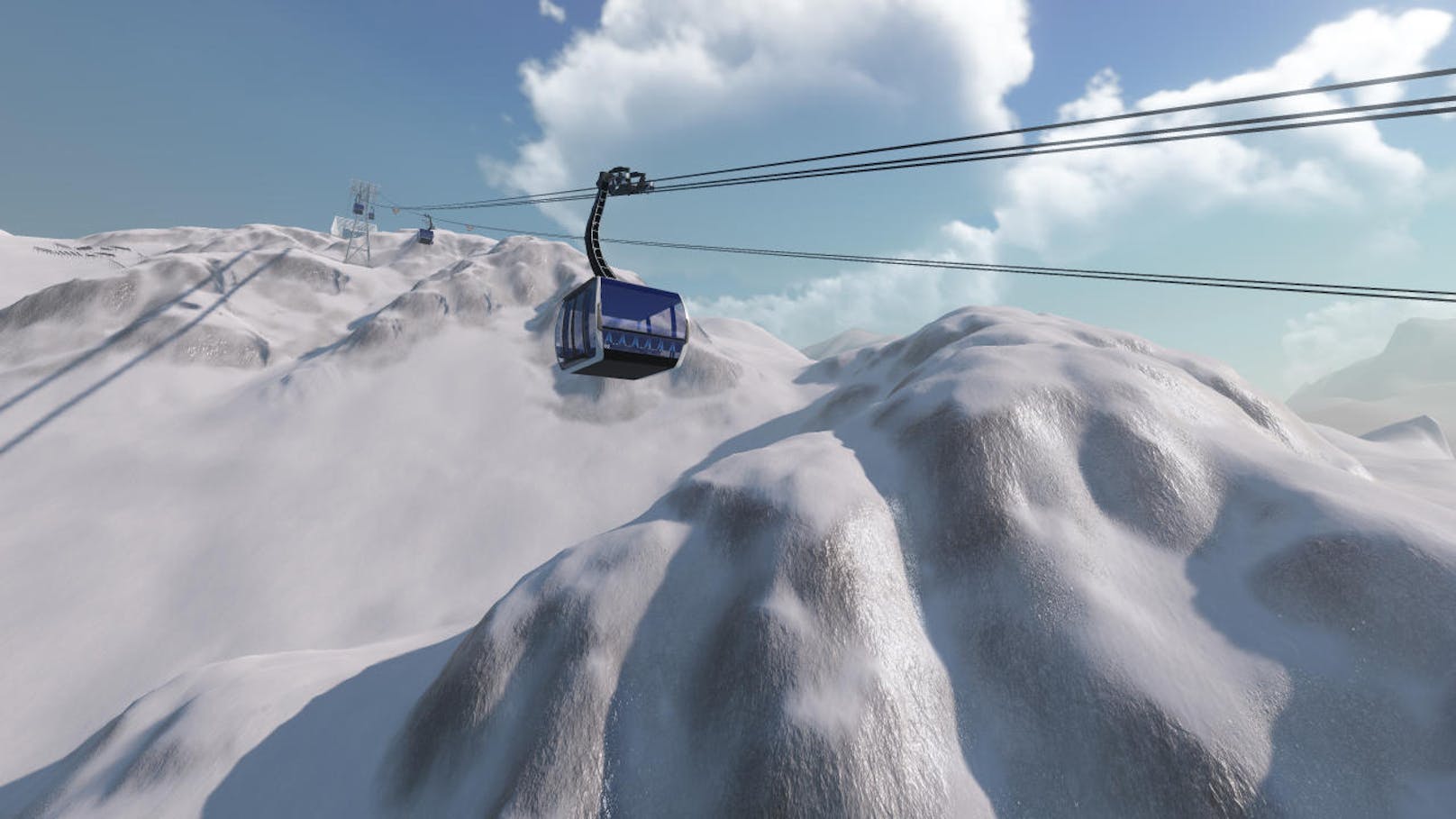 Das Konzept des "Winter Resort Simulator" ist einfach: Als Spieler soll man sich sein eigenes Ski-Gebiet aufbauen und es managen. Das reicht vom richtigen Tempo von Seilbahnen über das Beschneien der Pisten bis hin zum Steuern von Pistenraupen und Schneemobilen.
