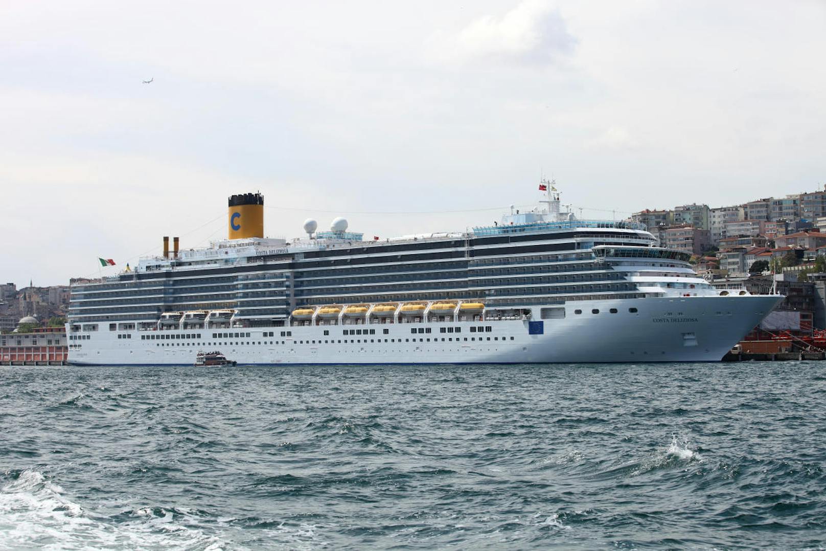 Das ist das Kreuzschiff, "Costa Deliziosa", das Komfort und Eleganz verbindet.